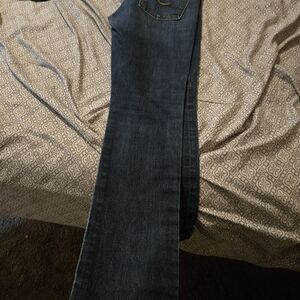 7 For All Mankind Dark Blue Flare Jeans